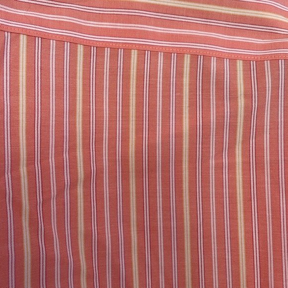 Brooks Brothers Orange Dress Non-Iron Stretch Shirt Slim Fit Large - Picture 8 of 13
